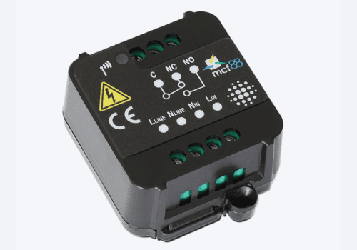 The MCF88 actuator monitors a power supply input and remotely switches power to appliances.