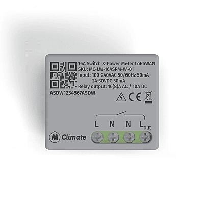MClimate 16A Dry Switch LoRaWAN Relay