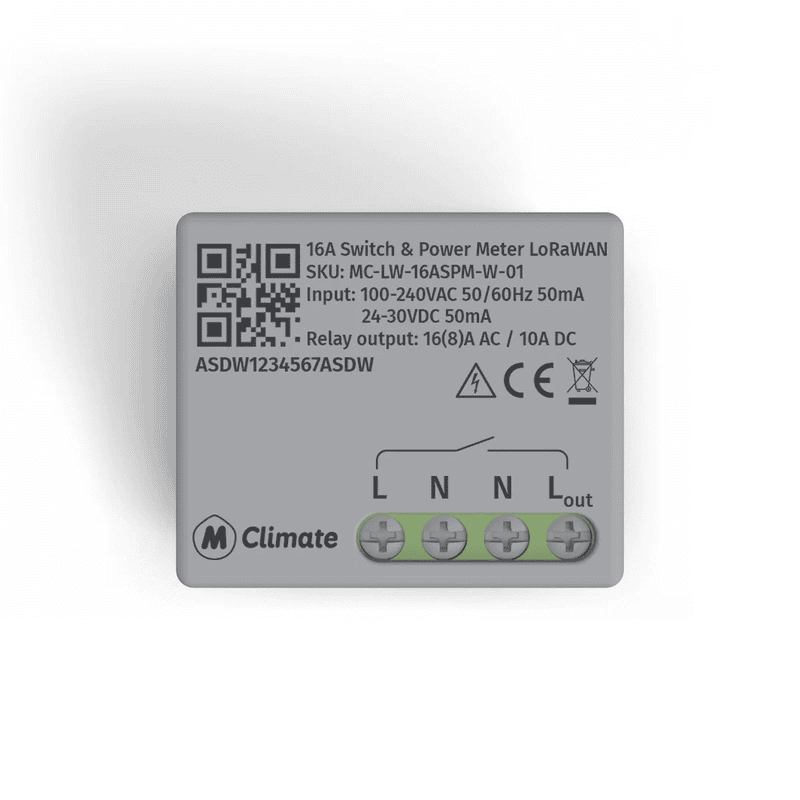 MClimate 16A Dry Switch LoRaWAN Relay