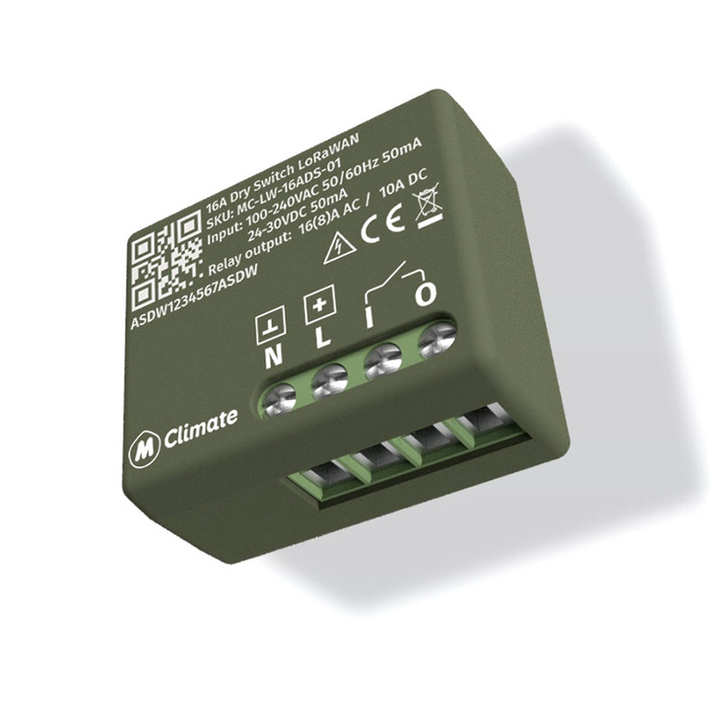 MClimate 16A Dry Switch LoRaWAN Relay MClimate 16A Dry Switch LoRaWAN Relay